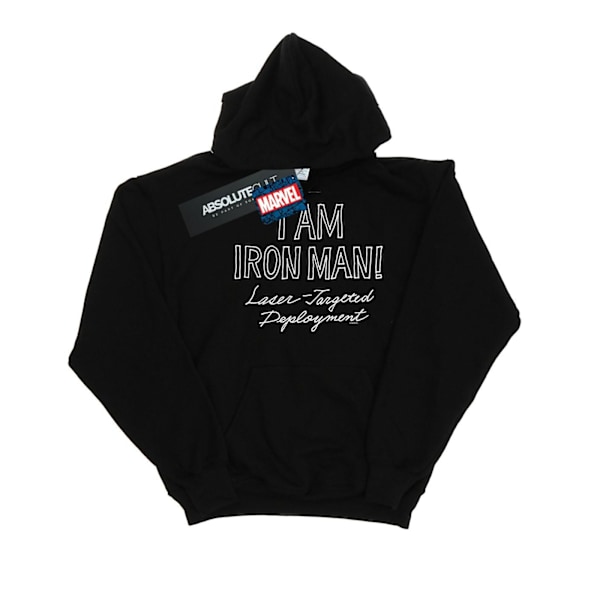Marvel Mens I Am Iron Man Hoodie M Svart Black M