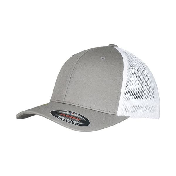 Flexfit Unisex Mesh Recycled Trucker Cap One Size Grå/Vit Grey/White One Size