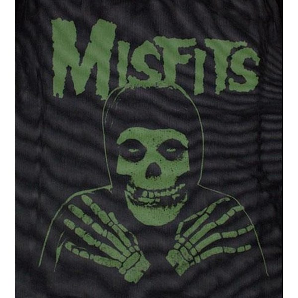Misfits Dam/Kvinna Grön Händer Mesh Crop Top 12 UK Svart Black 12 UK
