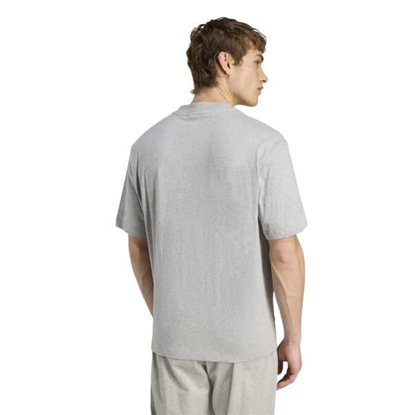 Adidas Herr Logotyp Bomull Regular T-Shirt S Gråmelerad Grey Heather S