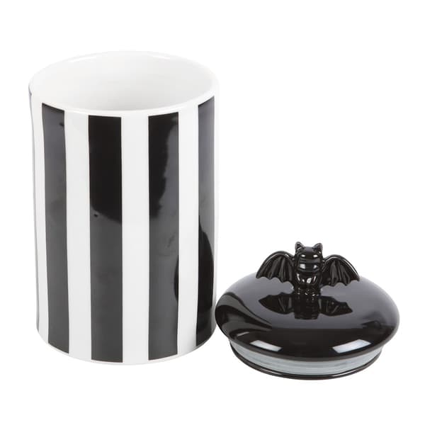 Something Different Randig Fladdermusburk One Size Svart/Vit Black/White One Size