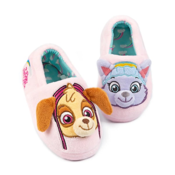 Paw Patrol Flickor Skye & Everest 3D Öron Tofflor 8 UK Barn Rosa/Blå Pink/Blue 8 UK Child