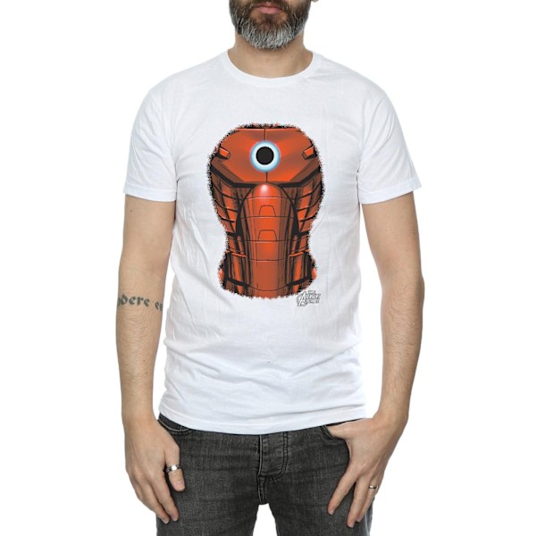 Marvel Iron Man T-shirt med bröstbild, XXL, vit White XXL