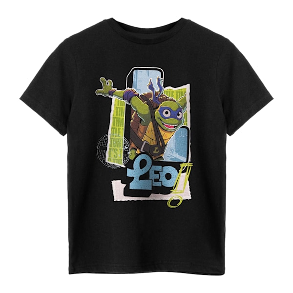 Teenage Mutant Ninja Turtles Pojkar Leonardo Kortärmad T-shirt Black 5-6 Years