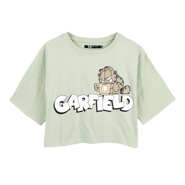 Garfield Damkläder/Damkaffe Lång Pyjamas Set XL Grön/Kräm Green/Cream XL