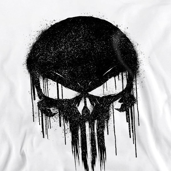 The Punisher Unisex Vuxen Stor Logotyp Sweatshirt S Vit White S