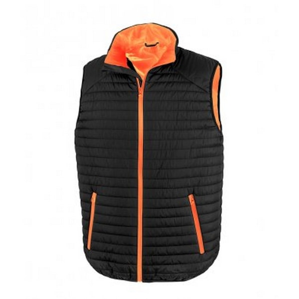 Result Vuxen Unisex Thermoquilt Gilet S Svart/Orange Black/Orange S