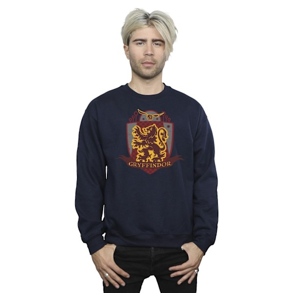 Harry Potter Herr Gryffindor Bröstmärke Sweatshirt L Marinblå Navy Blue L