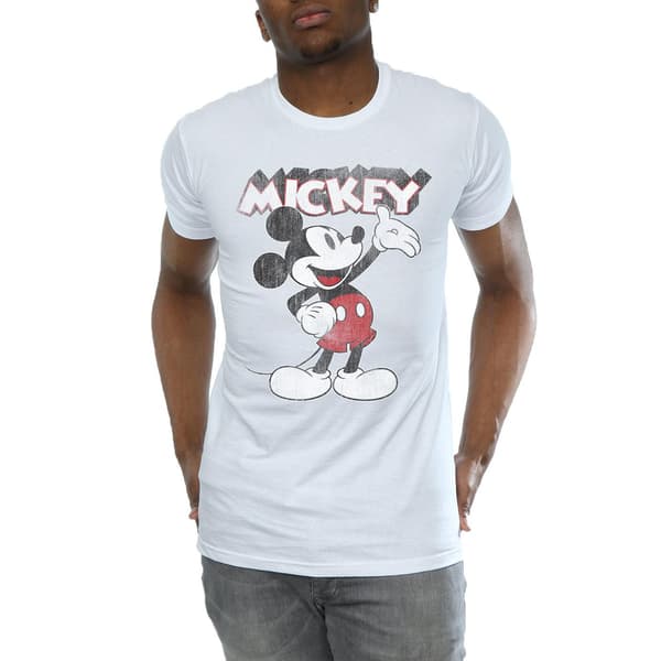 Disney Herr Mickey Mouse Presents T-Shirt S Vit White S