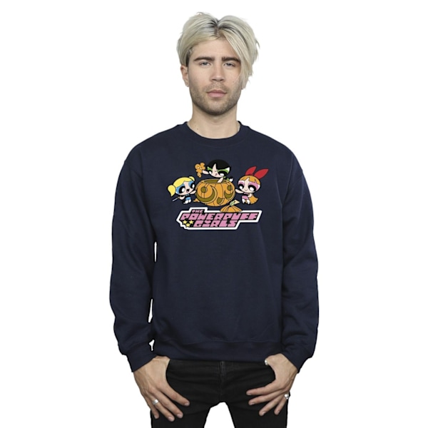 The Powerpuff Girls Herr Dam Pumpa Sweatshirt S Marinblå Navy Blue S