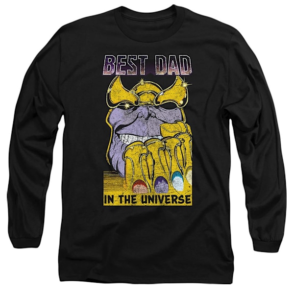 Avengers Unisex Vuxen Bästa Pappa Thanos T-Shirt M Svart Black M