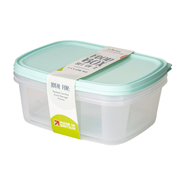 Wham Everyday 3L matlåda (2-pack) One Size Clear/Li Clear/Light Blue One Size