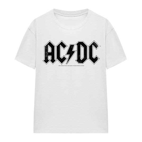 AC/DC Unisex Vuxen Logo T-Shirt S Vit White S
