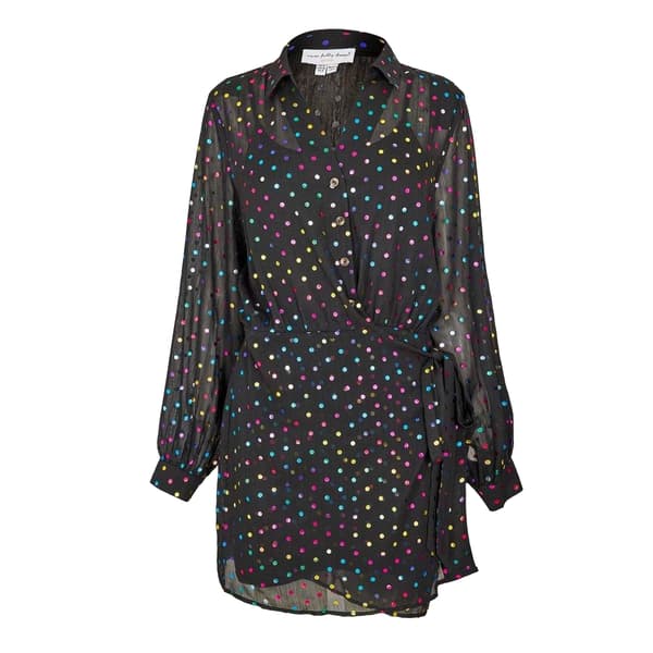 Never Fully Dressed Dam Miley Prickig Skir Omlottklänning Black 8 UK