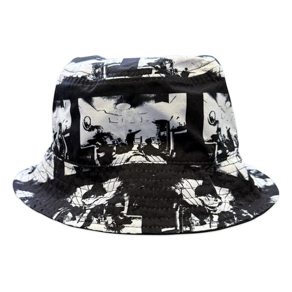 Oasis Definitely Maybe Logo Vändbar Solhatt One Size Svart Black One Size
