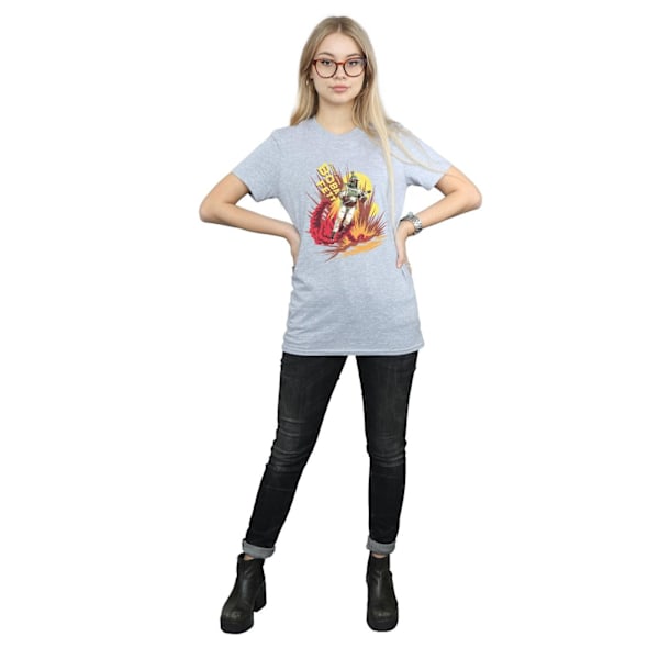 Star Wars Dam/Damer Boba Fett Raketdrivna Bomullspojkvän Sports Grey 3XL