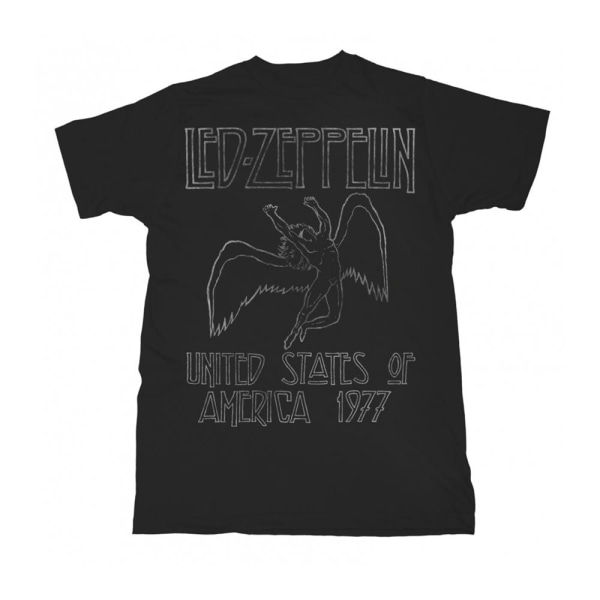 Led Zeppelin Unisex Vuxen USA 1977 T-shirt XXL Svart Black XXL