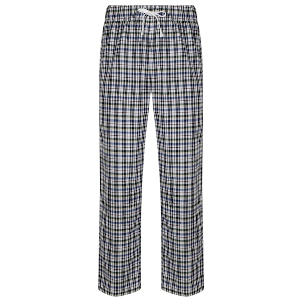 Skinnifit Herr Tartan Lounge Byxor L Vit/Multi Check White/Multi Check L