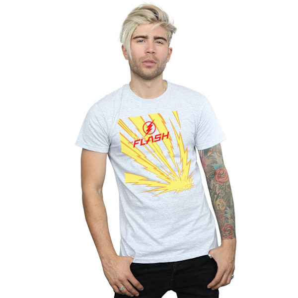 DC Comics The Flash Lightning Bolts T-shirt L Sports Grey för män Sports Grey L