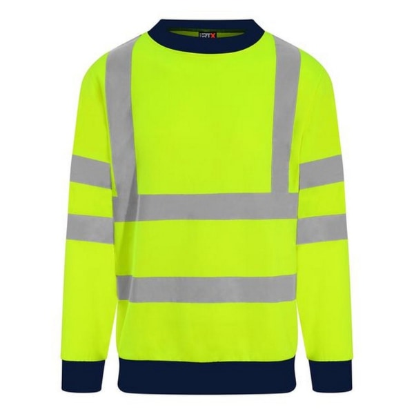 PRO RTX Herr Hög Synlighet Sweatshirt 2XL Gul/Marinblå Yellow/Navy 2XL