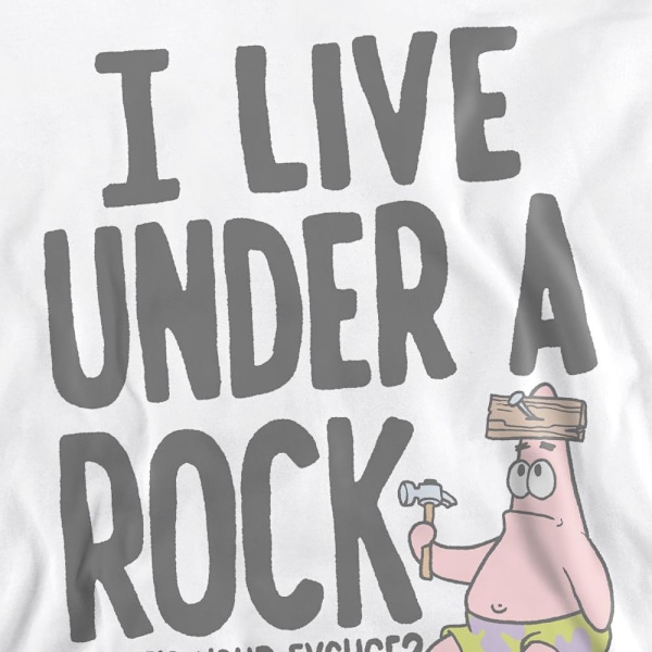 SvampBob Fyrkant Unisex Vuxen Under En Sten Sweatshirt L Vit White L