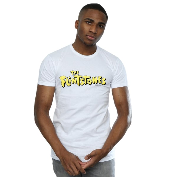 The Flintstones Original Logo T-shirt för män 4XL Vit White 4XL