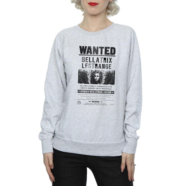 Harry Potter Dam/Damer Wanted Bellatrix Lestrange Sweatshirt Heather Grey M