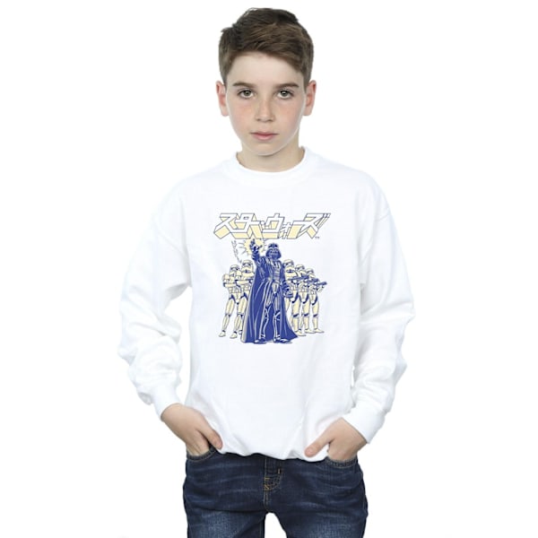 Star Wars Boys Japanska Darth Sweatshirt 3-4 År Vit White 3-4 Years