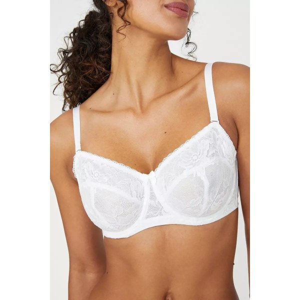 Underbar Dam/Dam Charlotte Spets Strapless BH 36F Vit White 36F