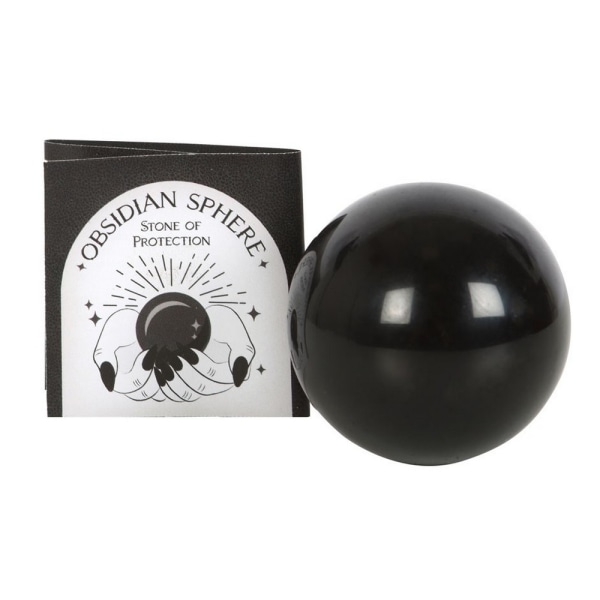 Något annat skyddssten Obsidian Sphere Crystal Black 5cm x 5cm x 5cm