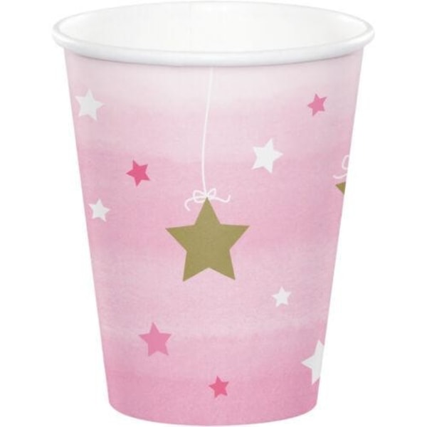 Creative Converting One Little Star Paper Fade Party Cup (Pack Pink/White One Size