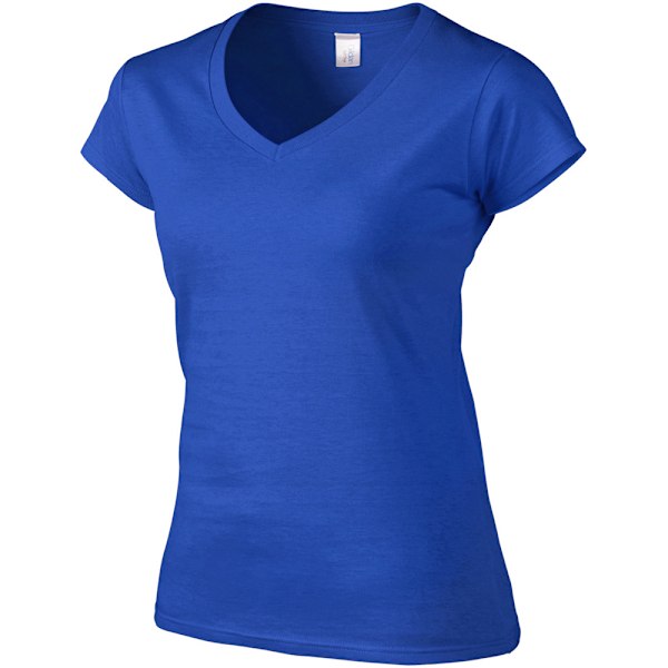 Gildan Ladies Soft Style Kortärmad V-ringad T-shirt M Royal Royal M