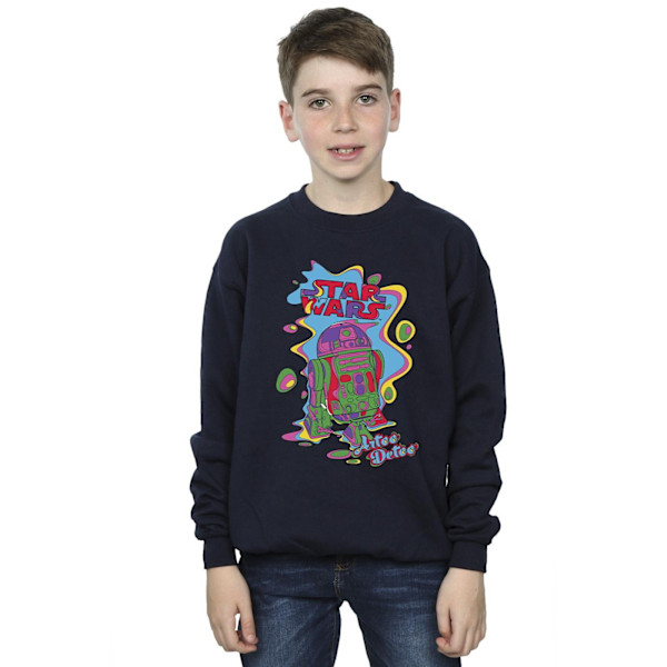 Star Wars Boys R2D2 Pop Art Sweatshirt 9-11 år Marinblå Navy Blue 9-11 Years