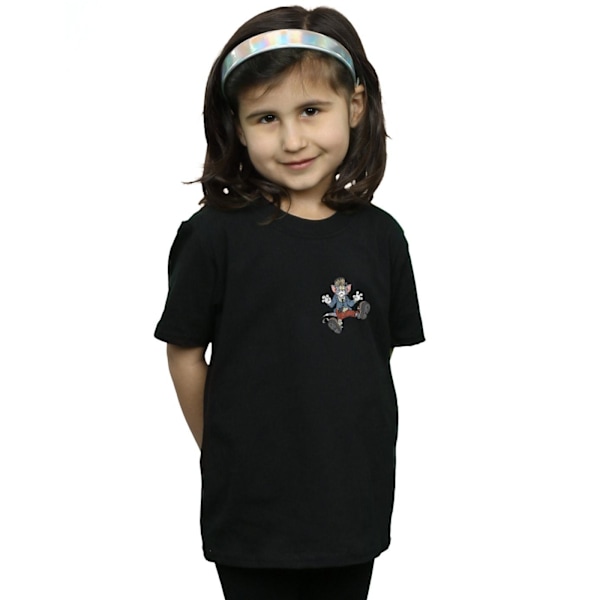 Tom And Jerry Girls Frankenstein Tom Bomull T-shirt 9-11 år Black 9-11 Years