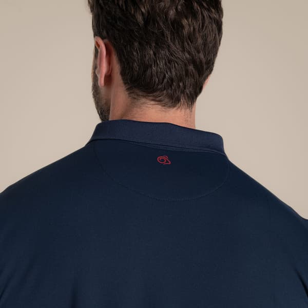 Craghoppers Herr Bramshaw Nosilife Kortärmad Golf Pikétröja Blue Navy S