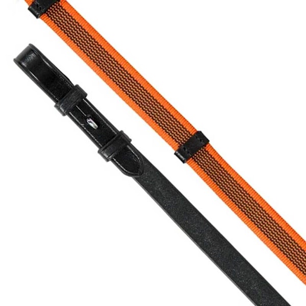 Aviemore Continental Läder Häst Gummitömmar 54in x 0.63in B Black/Orange 54in x 0.63in