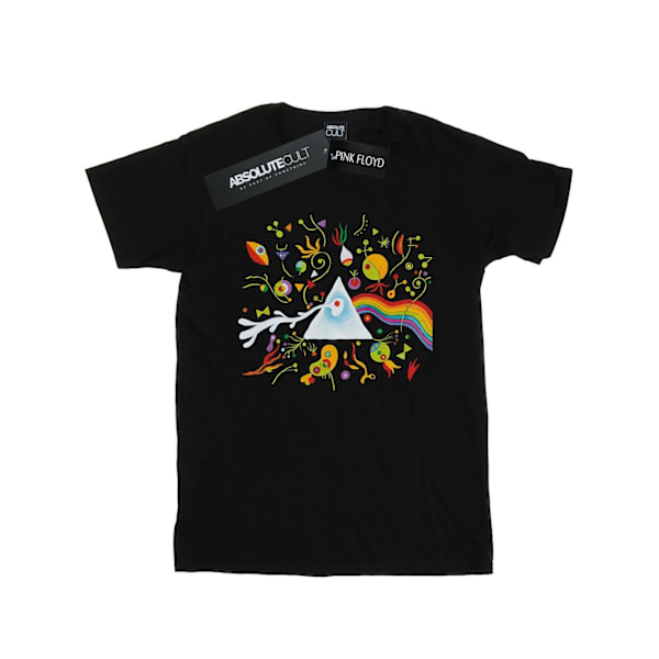 Pink Floyd Dam/Kvinnor Miro 70-talets Prism Bomull Boyfriend T-Shir Black 4XL