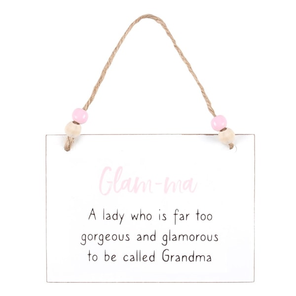 Something Different Glam-ma Hängande Skylt One Size Vit/Brun/Rosa White/Brown/Pink One Size