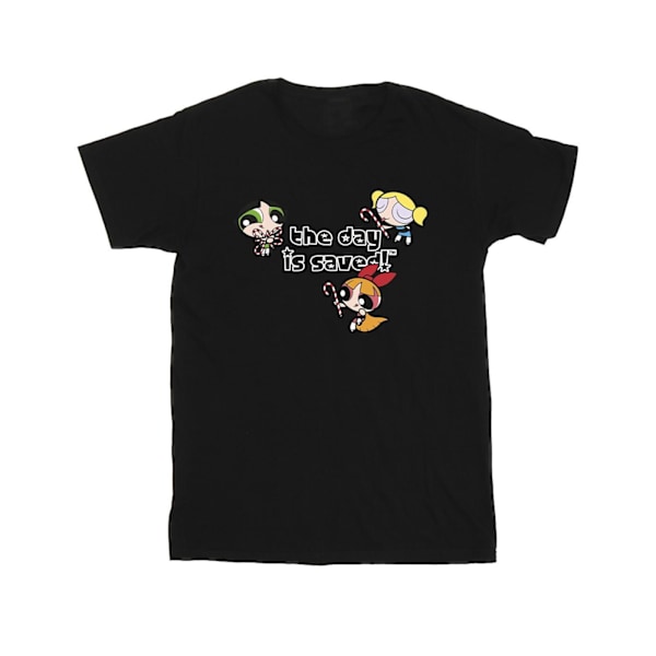 Powerpuffpinglorna Pojkar Flickor Dagen Är Räddad T-shirt 5-6 År Black 5-6 Years