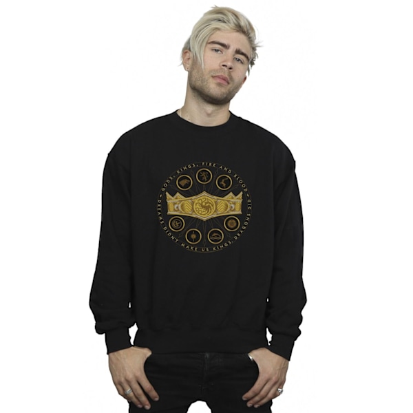 Game Of Thrones: House Of The Dragon Herr Gods Kings Fire And Blood Sweatshirt Black 5XL