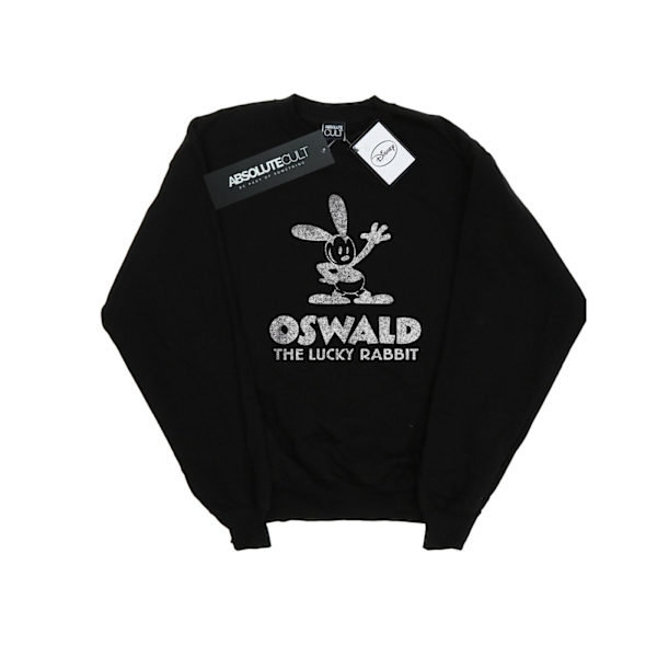 Disney Girls Oswald Logo Sweatshirt 7-8 år Svart Black 7-8 Years