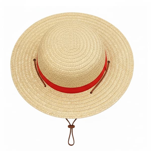 One Piece Barn/Kids Monkey D. Luffy Strådräkt Hatt En Sand One Size