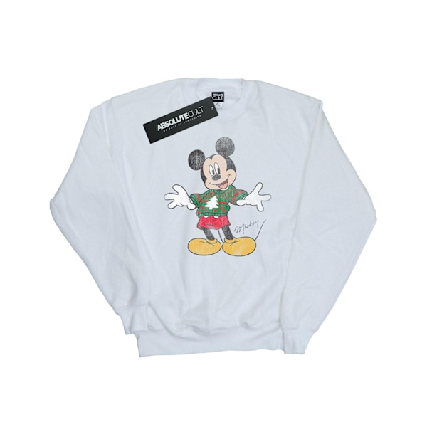 Disney Herr Mickey Mouse Jultröja Sweatshirt L Vit White L