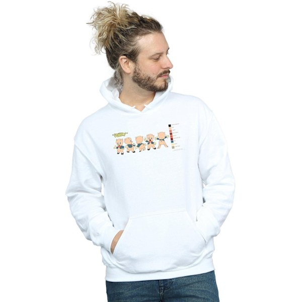 Looney Tunes Herr Porky Pig Färgkod Tröja XL Vit White XL