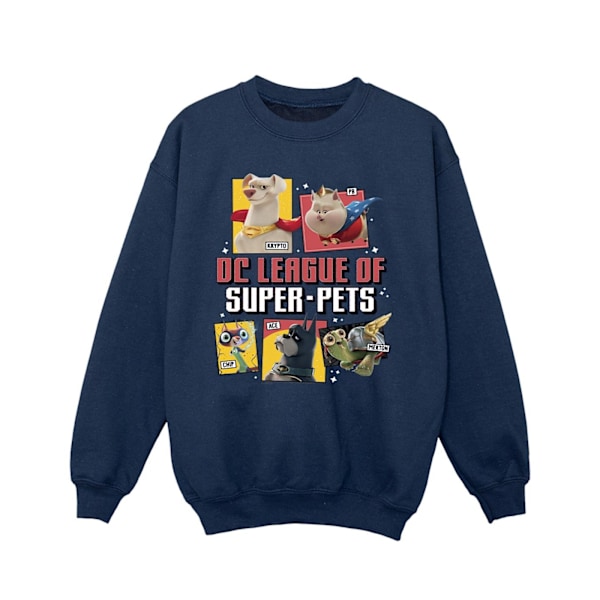 DC Comics Girls DC League Of Super-Pets Profiltröja 12-1 Navy Blue 12-13 Years