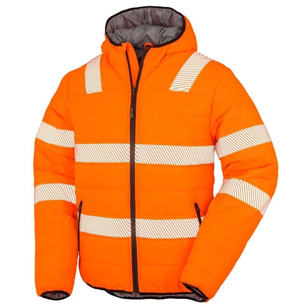 Result Äkta Återvunnen Unisex Vuxen Ripstop Säkerhetsjacka XL F Fluorescent Orange XL