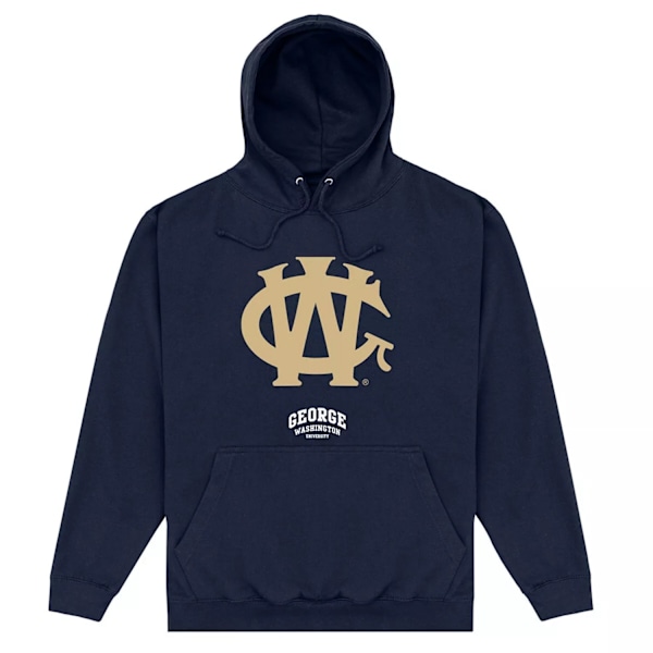 George Washington University Unisex Vuxen Logo Hoodie XL Marinblå B Navy Blue XL