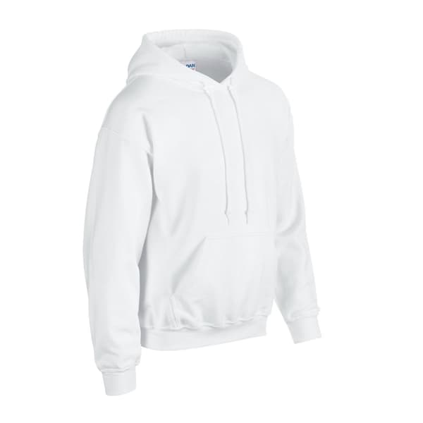 Gildan Herr Heavy Blend Hoodie L Vit White L