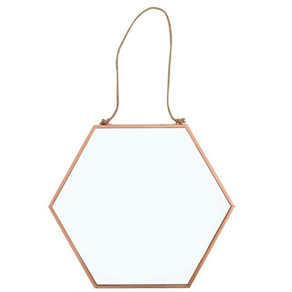 Något Annorlunda Geometrisk Spegel Liten Koppar Copper Small