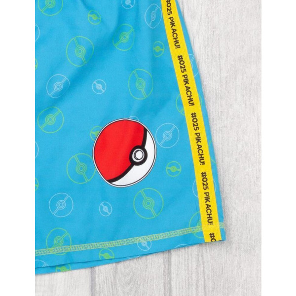 Pokemon Boys Pikachu Pokeball Badbyxor 7-8 År Svart/Blå Black/Blue 7-8 Years